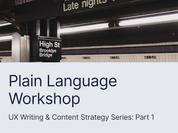 Plain Language Workshop Image