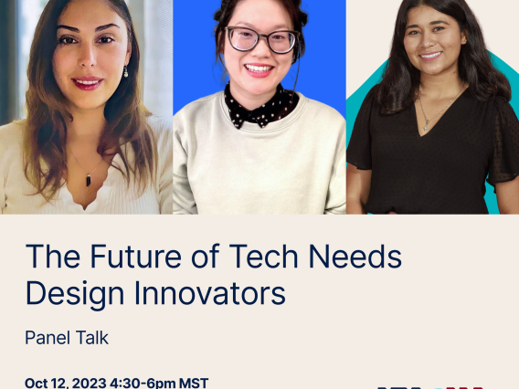 The Future of Tech Needs Design Innovators meetup graphic