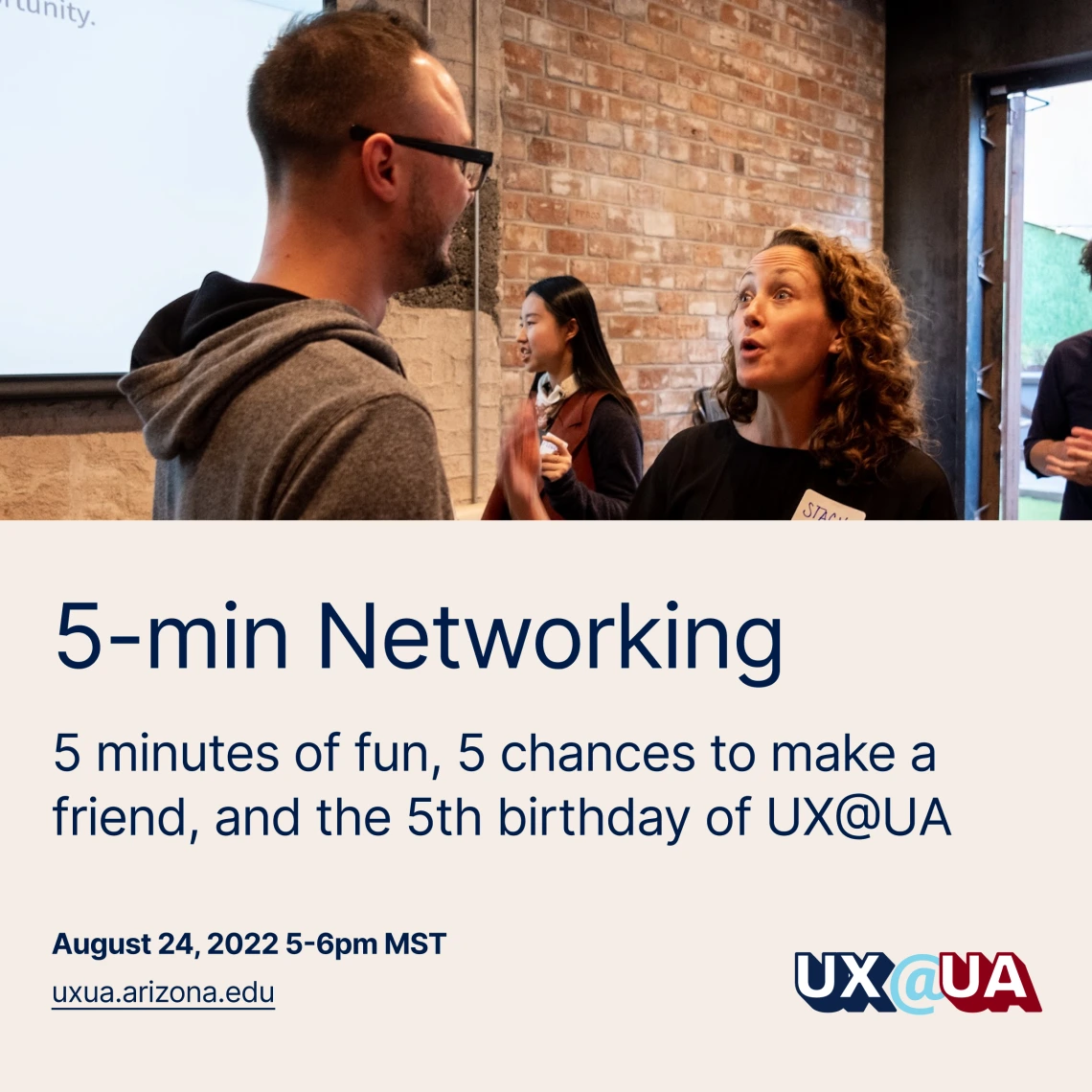 5-min Networking Image, 5 chances to make a friend